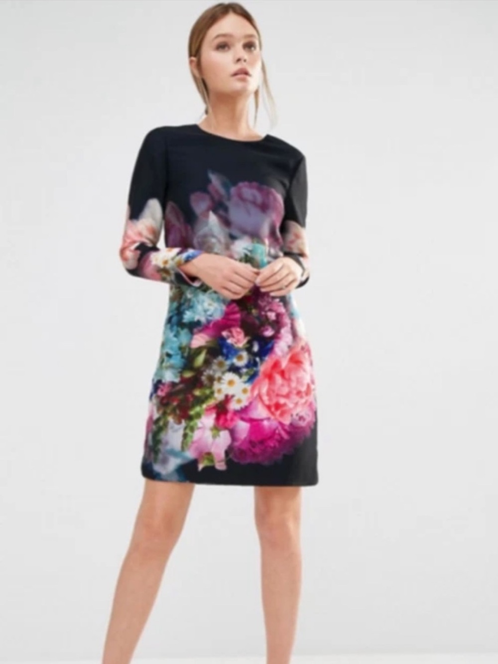 Ted Baker Vyr Tunic Dress in Focus Bouquet Print Size 2